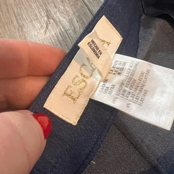 Escada Blue Wool Pants Slacks Size 40 US 10 Trouser Work Career - Picture 5 of 7